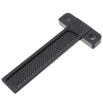 

Black Aluminium Alloy T-160 Hole Positioning Measuring Ruler 160mm Metric T Ruler Woodworking Precision Crossed Marking Scriber