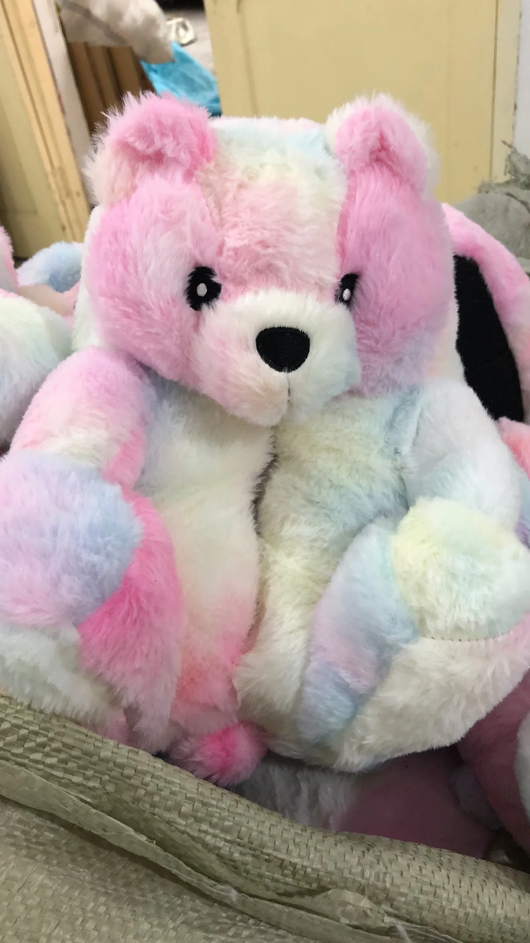 Women Home Indoor Soft  Anti-slip Faux Fur Cute Slippers Winter Warm Shoes Cartoon Plush Teddy Bear Slippers