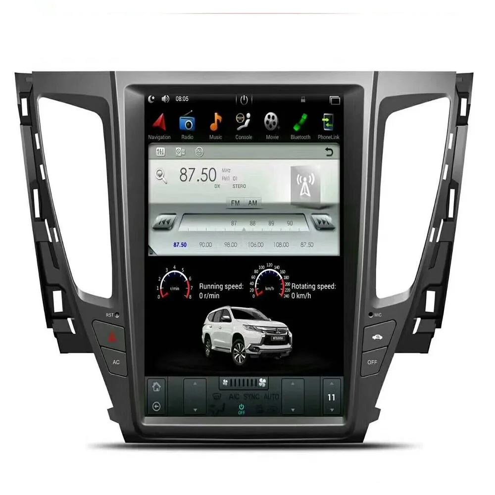 12," Тесла Тип Android 9,0 7,1 подходит для MITSUBISHI PAJERO Montero Sport/L200 автомобильный DVD плеер навигация GPS радио