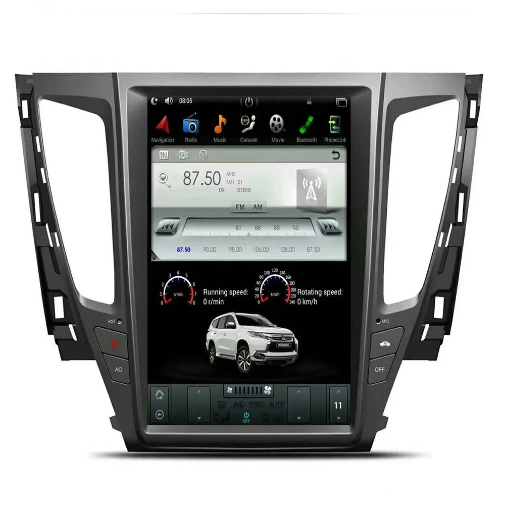 Автомобильный DVD плеер Tesla 12 1 дюйма Android 9 0 7 подходит для MITSUBISHI PAJERO Sport/L200 2016 2017 2018