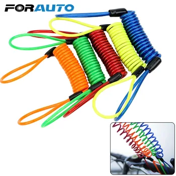 

FORAUTO 120cm Security Anti Thief Alarm Disc Lock Alarm Locks Wheel Disc Brake Bag Anti-Theft Cable Reminder Spring Cable