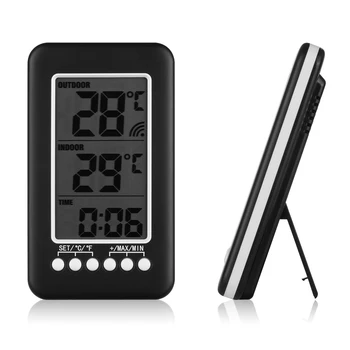 

Digital LCD Thermometer Indoor/Outdoor Refrigerator Thermometers Wireless Sensor Temperature Monitor Remote Control