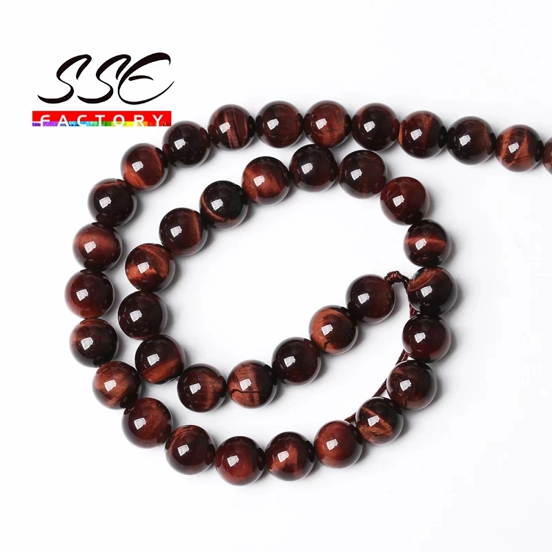 5A Quality Natural Stone Blue Tiger Eye Beads Round Loose Beads 6 8 10 12mm For Jewelry Making DIY Charm Bracelet 15
