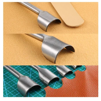 

10pcs 5-50MM Home DIY Leather Craft Tools Half Round Cutter Punch Leather Handmade Craft Tools Arc-shaped Punch for Belt Strap
