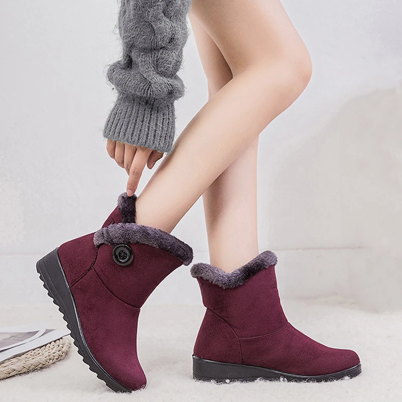 YWEEN/женские ботинки; теплые зимние ботинки; женские замшевые ботинки до середины икры; женская зимняя обувь; Botas Mujer; Плюшевые пинетки для женщин