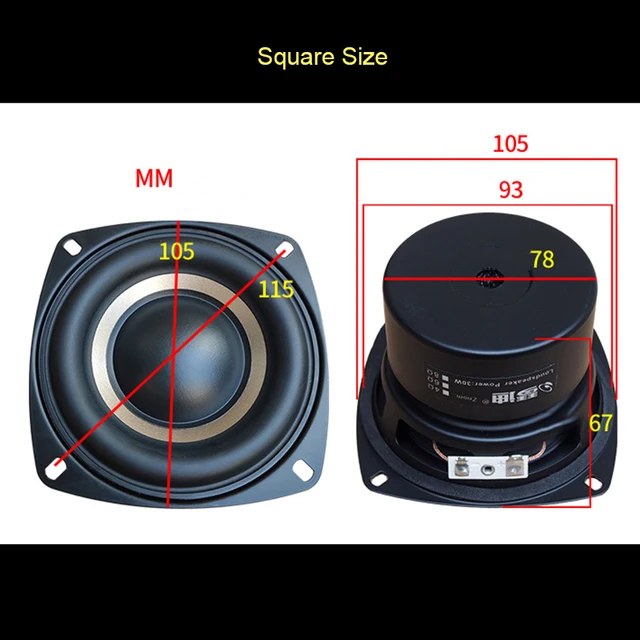 Hi Fi Subwoofer Speaker 4ohm 100W 