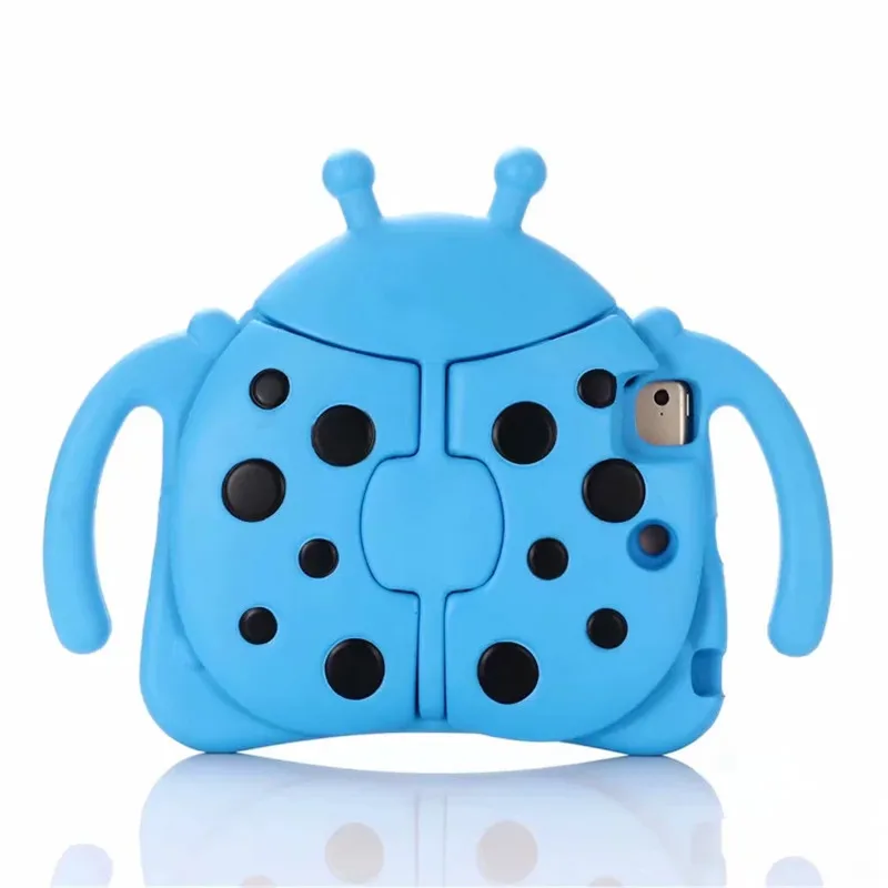 3D EVA с мультяшным жуком чехол для iPad Mini 1/2/3 Mini2 Mini3 чехол для планшета с рисунком божьей коровки для детей на ощупь чехол на заднюю панель телефона с подставкой держатель