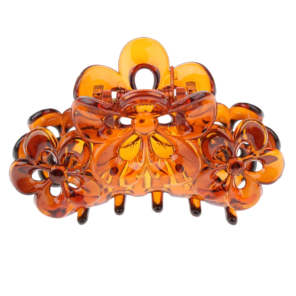 2/pack Large Hair Clip Claws Flower Clamp Womens Long Thick Hair Accessories