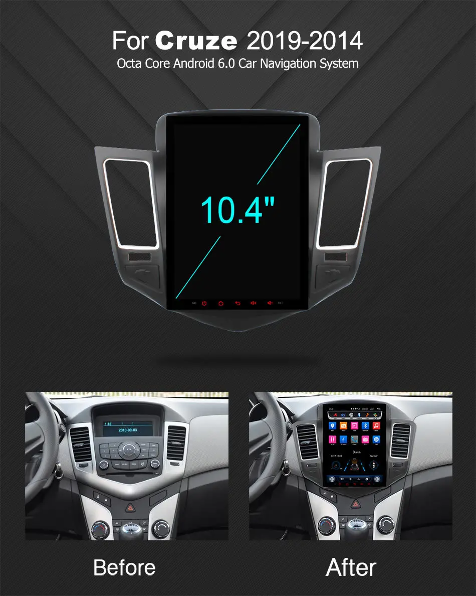 Ownice 10," Автомобильная магнитола на андроид DVD плеер с gps-навигатором для Chevrolet Cruze 2009- авто головное устройство Радио стерео автомобиль играть 2.5d