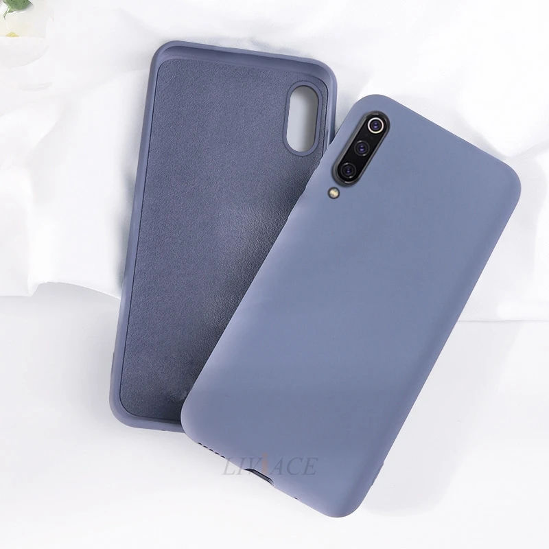 Жидкий силиконовый чехол для телефона для xiaomi mi 9 se lite pro a3 xio mi мягкий чехол-накладка для xiaomi mi 9 9se xiaomi 9 fundas - Цвет: Gray