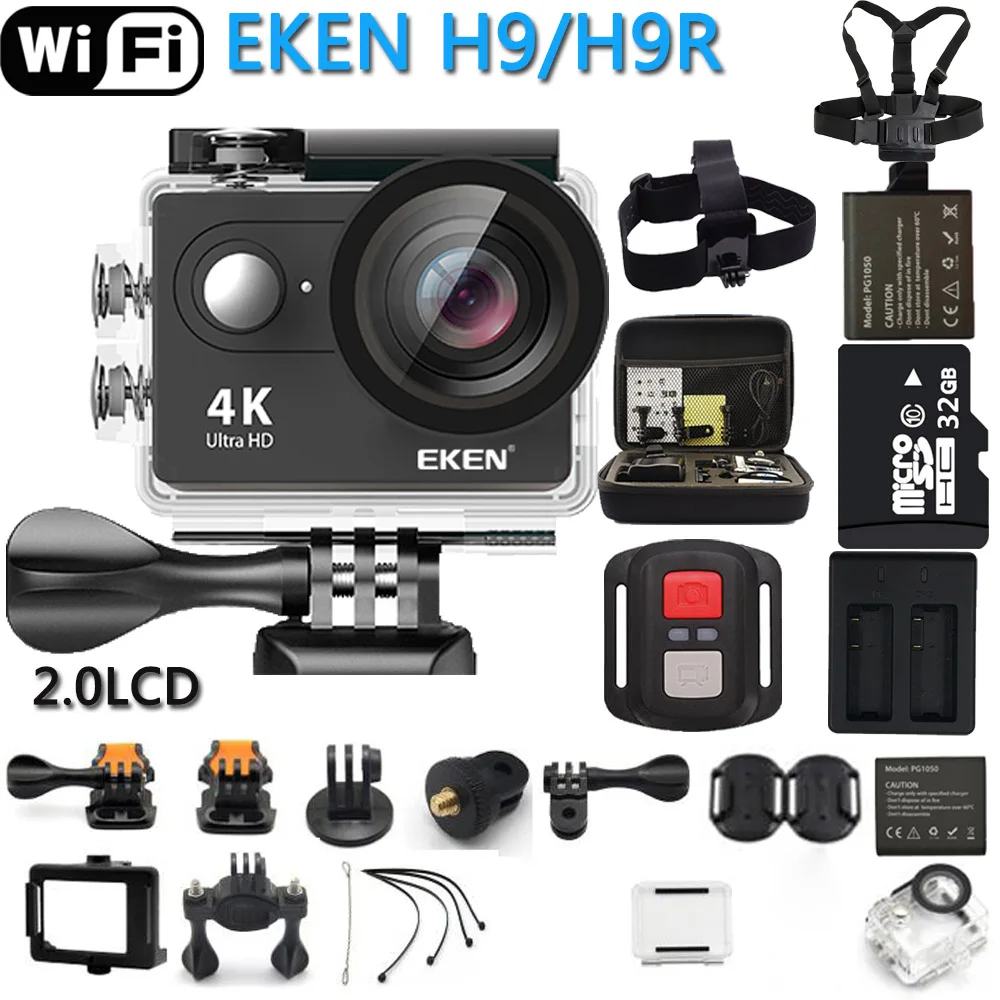 Оригинальная Экшн-камера eken H9R/H9 Ultra HD 4K WiFi спортивная видеокамера go Водонепроницаемая профессиональная камера 170 градусов 1080 p @ 60FPS Cam Оригинальная Экшн-камера eken H9R/H9 Ultra HD 4K WiFi спортивная видеокамера go Водонепроницаемая профессиональная камера 170 градусов 1080 p @ 60FPS Cam