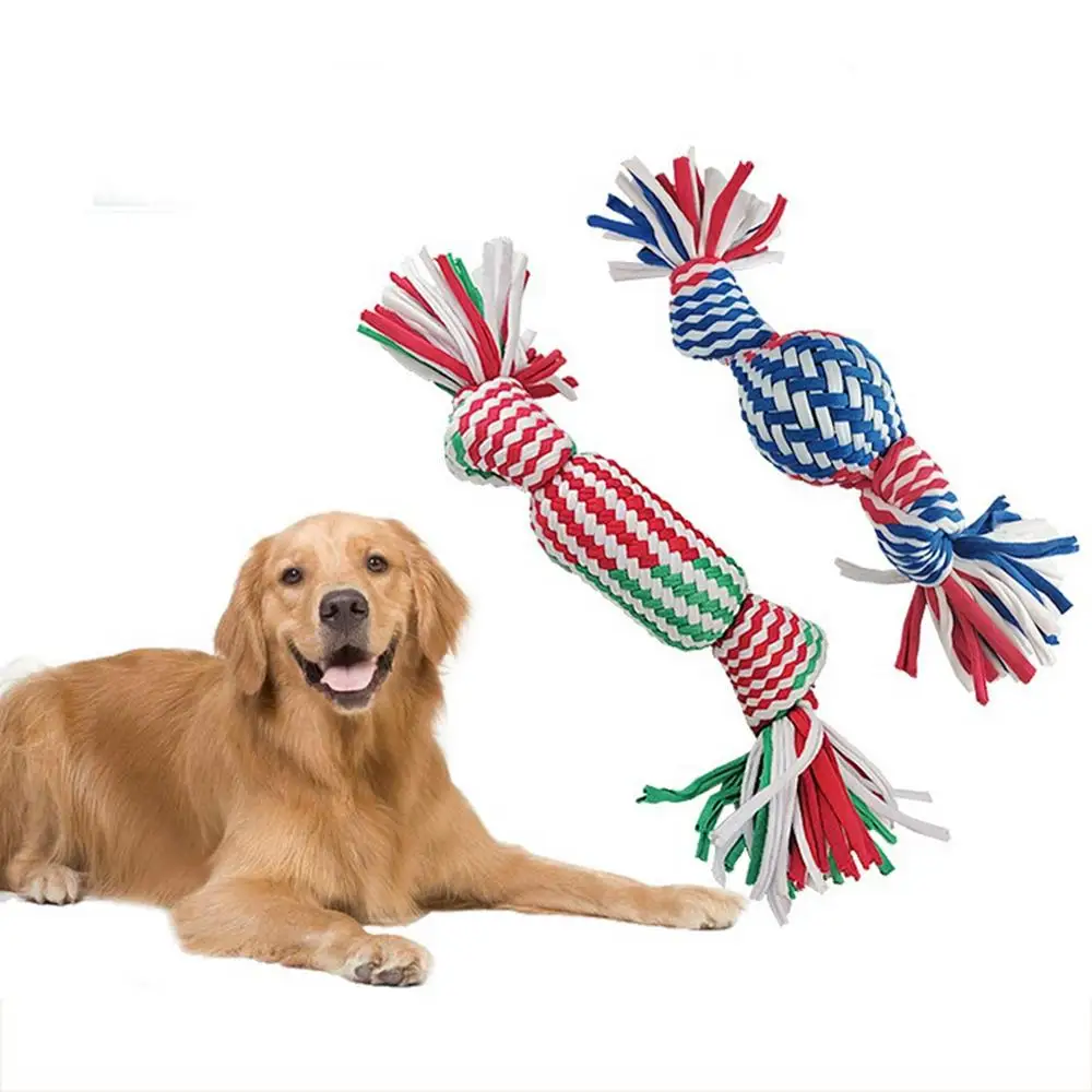 Pet Cotton Rope Chew Toy For Teeth Cleaning Dog Molar Supplies