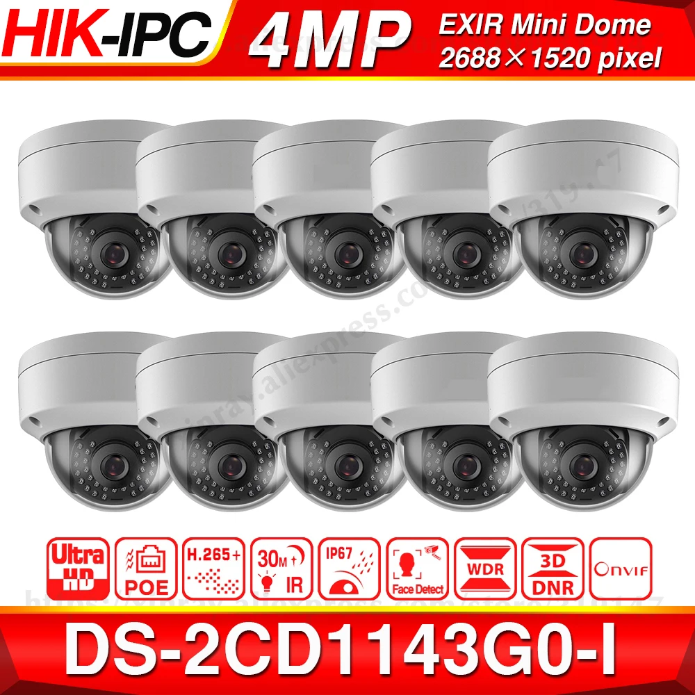 Предварительная продажа Hikvision DS 2CD1143G0 I POE видеонаблюдение 4 МП Сетевая купольная