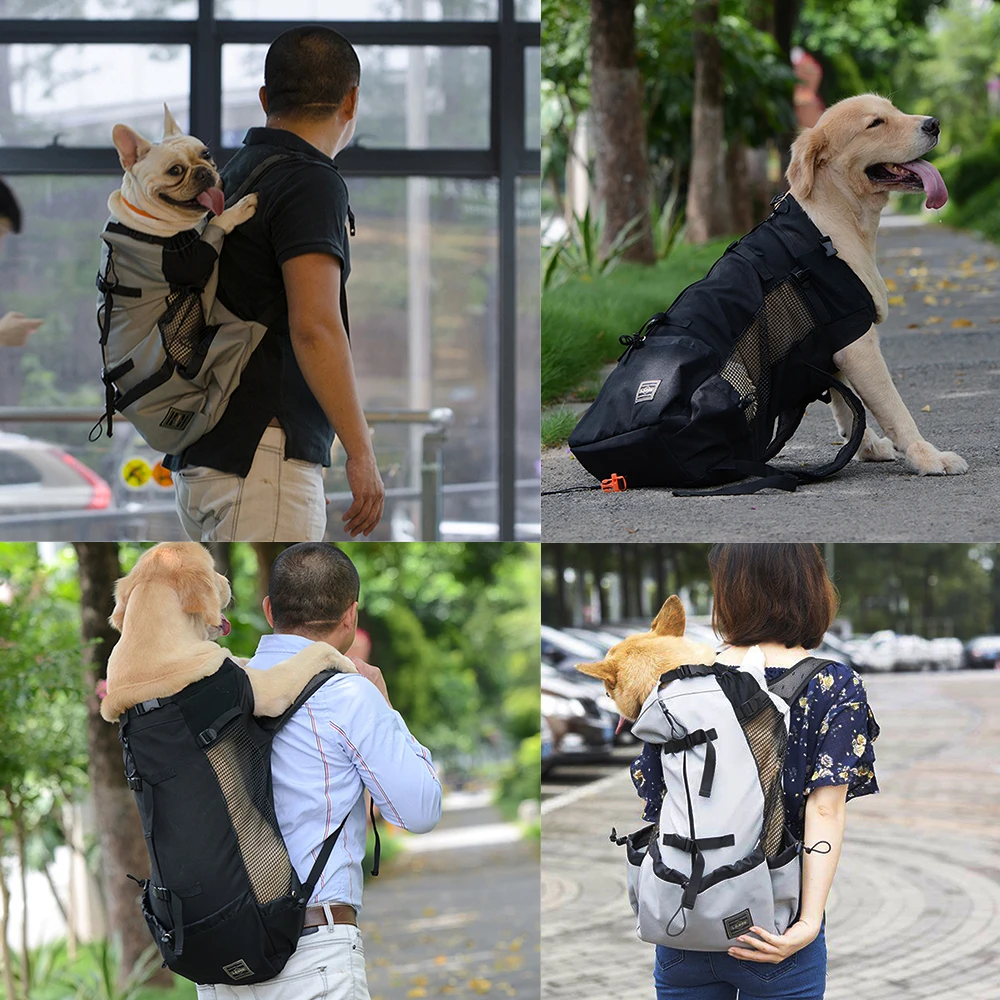 Dog Backpack Carrier Motorcycles Pet Shoulder Traveler Backpack Bag