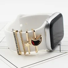 

Decoration For Apple watch band Diamond Jewelry Charms for iWatch/Galaxy watch 4/Classic/3 Bracelet Silicone Strap Accessories