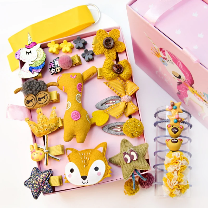 Girl Hair Clip Cute Cartoon Accessories 24pcs/Gift Baby Children Princess Band Hairpins | Дом и сад