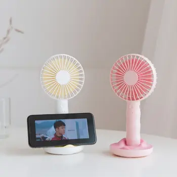 

Handheld Fan Portable USB Fan Rechargeable Battery Operated Personal Desktop Fan with Mobile Phone Holder Stand for Office
