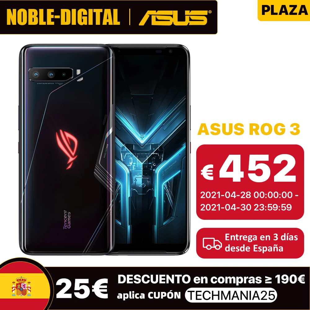 ASUS ROG PHONE 3 5G Gaming Phone NFC Smartphone Snapdragon 865 Plus 12+128G ROG 3 UFS 3.1 6000mAh code: 04ESOW20
