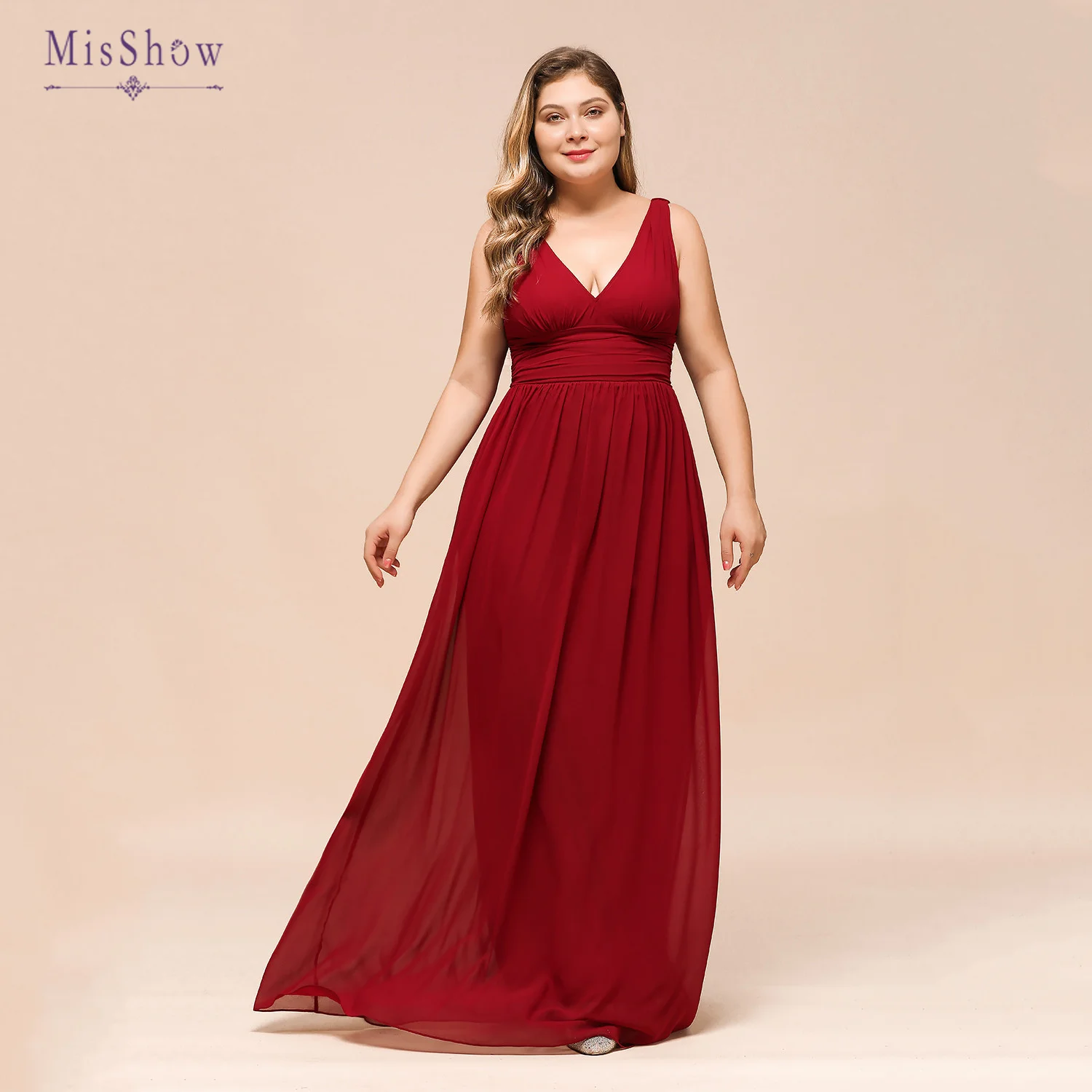 

Женское шифоновое платье подружки невесты, длинное ТРАПЕЦИЕВИДНОЕ ПЛАТЬЕ С V-образным вырезом, официальное платье для выпускного вечера, Доставка 24 часа, 2023