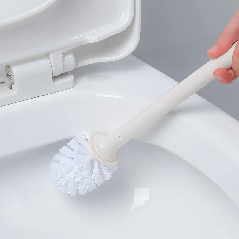 Lavatory Brush Toilet Brush& Holder Set Creative Cleaning Tool Plastic Bathroom Accessories White