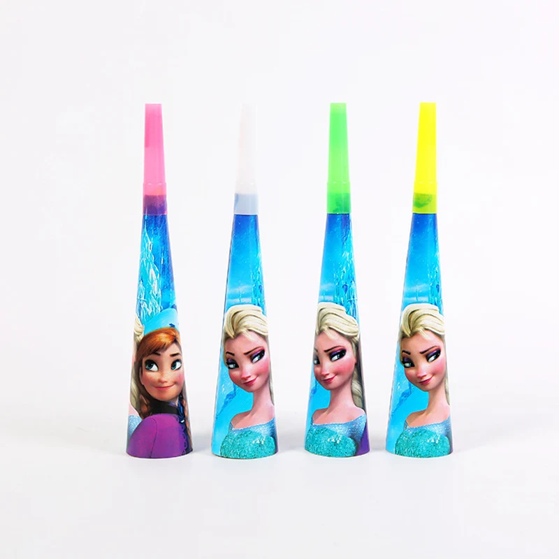 horns-6pcs Холодное сердце Дисней Дети Девочки подарок на день рождения пакет события вечерние украшения чашки тарелки детский душ Одноразовые столовые принадлежности - Цвет: horns-6pcs