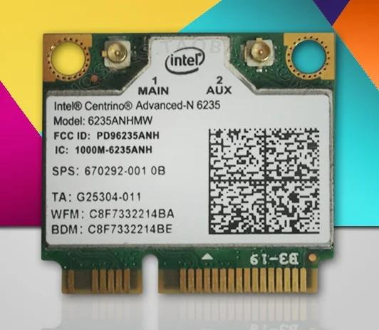 Новинка для Intel Centrino Advanced-N 6235 6235ANHMW Half MINI PCI-E 300M WIFI Bluetooth4.0 беспроводная карта 2 4