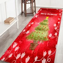 Горячий Рождественский Санта Клаус Противоскользящий кухонный пол 3D коврик Декор Ковер 5 размер