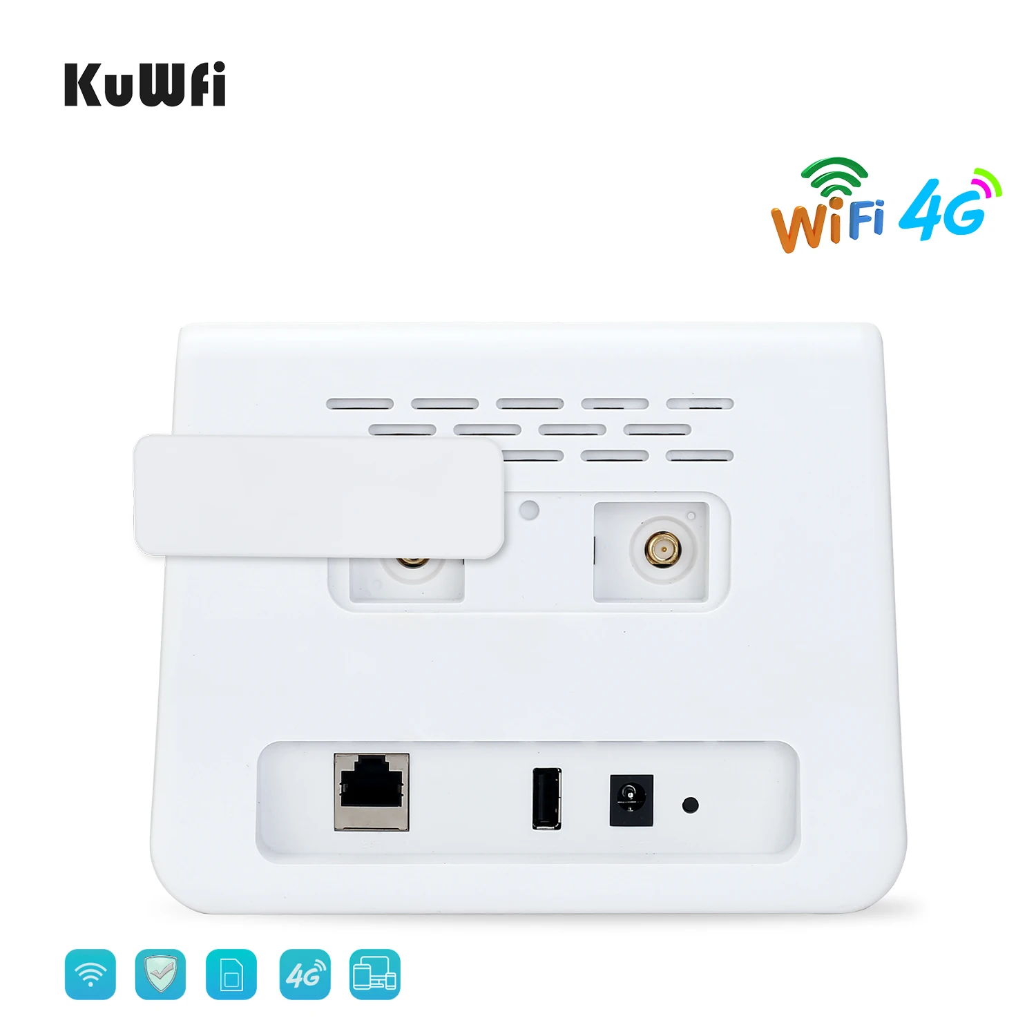 KuWFi 4G LTE маршрутизатор CPE поддержка sim-карты Lan порт 300 Мбит/с 4 г LTE CPE мобильный WiFi беспроводной маршрутизатор работает с 32 WiFi пользователей