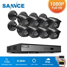 SANNCE 8CH 1080P Lite видео система безопасности 5в1 1080N HDMI DVR с 4X 8X