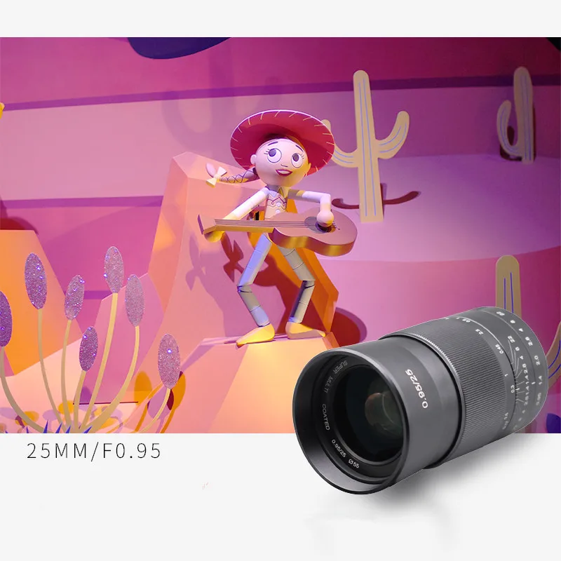 

Kaxinda Camera Lens 25mm f/0.95 Standard Manual Prime Lens with Large Aperture for Canon M50 EF-M Mirrorless Camera