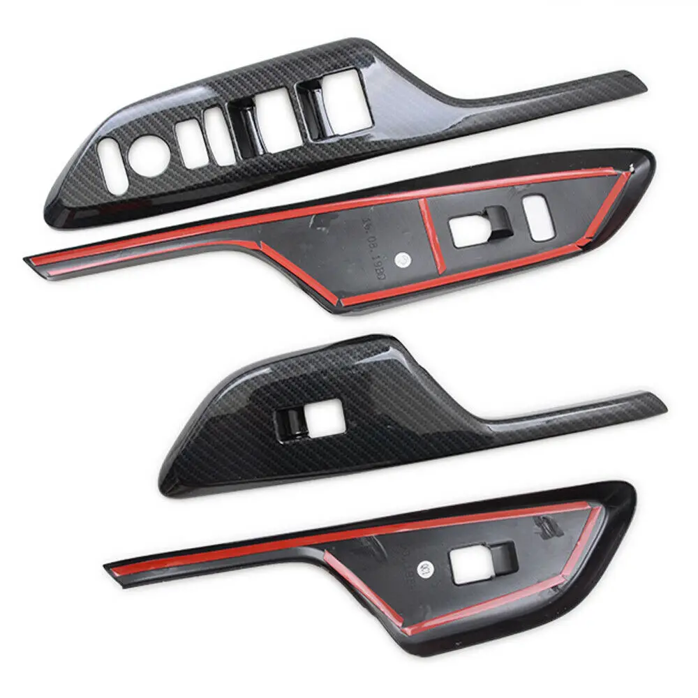 Для Honda Civic- ABS карбоновое волокно двери подлокотник оконное покрытие подъемника отделка