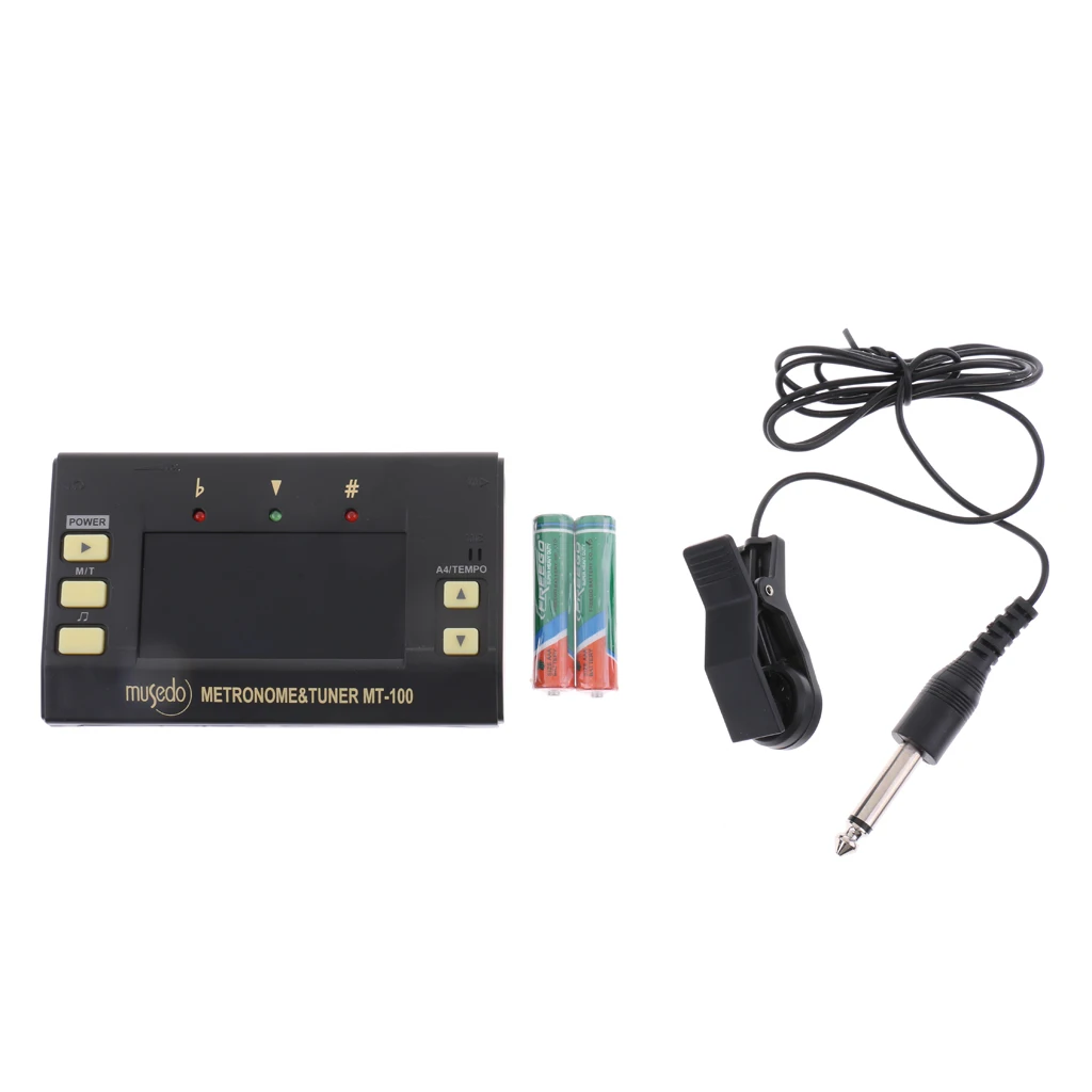 3 в 1 lcd Хроматическая Гитара Бас Скрипка Ukeulele Метроном Тюнер MT-100
