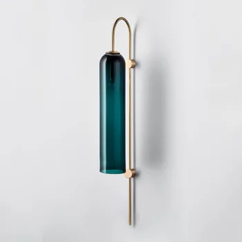 

Nordic luxury creative glass wall lamp Postmodern art designer personality model room living room bedroom bedside lamp wall