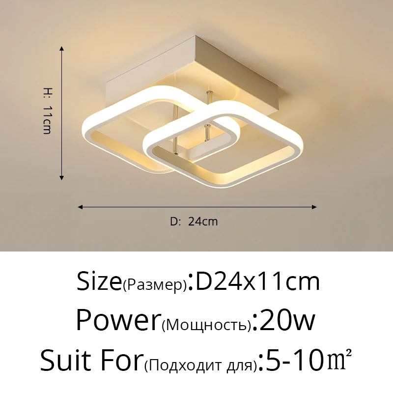 led recessed ceiling lights Modern Aisle LED Ceiling Lamp For Corridor stairs Entrance Attic Square indoor Lighting Minimalist Style Lights Kitchen Fixtures bedroom ceiling lights Ceiling Lights