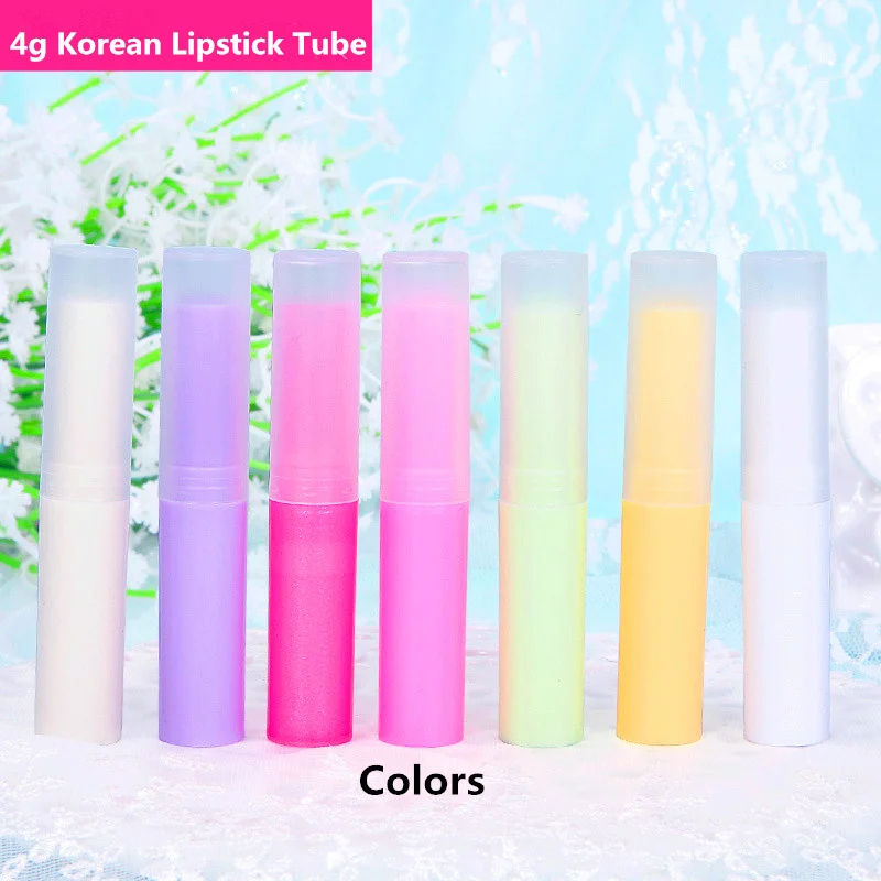 

50pcs 4g Korean Lipstick Tube, Lip-Balm-Container, Small Sample Bottle, Lipstick Shell Packaging Cosmetics Refillable