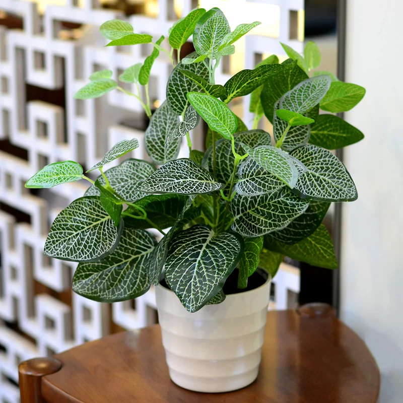 

1x Green Imitation Fern Plastic Artificial Grass Leaves Plant for Home Wedding Decoration Arrangement 7 Branches Q1