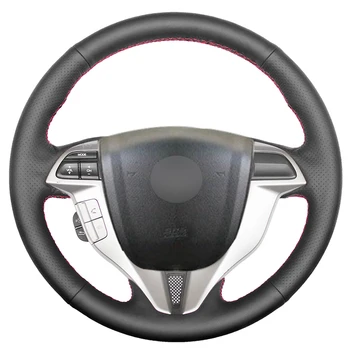

Hand-stitched Black Artificial Leather Anti-slip Car Steering Wheel Cover for Honda Accord 8 Coupe 2008-2012 Accord Crosstour