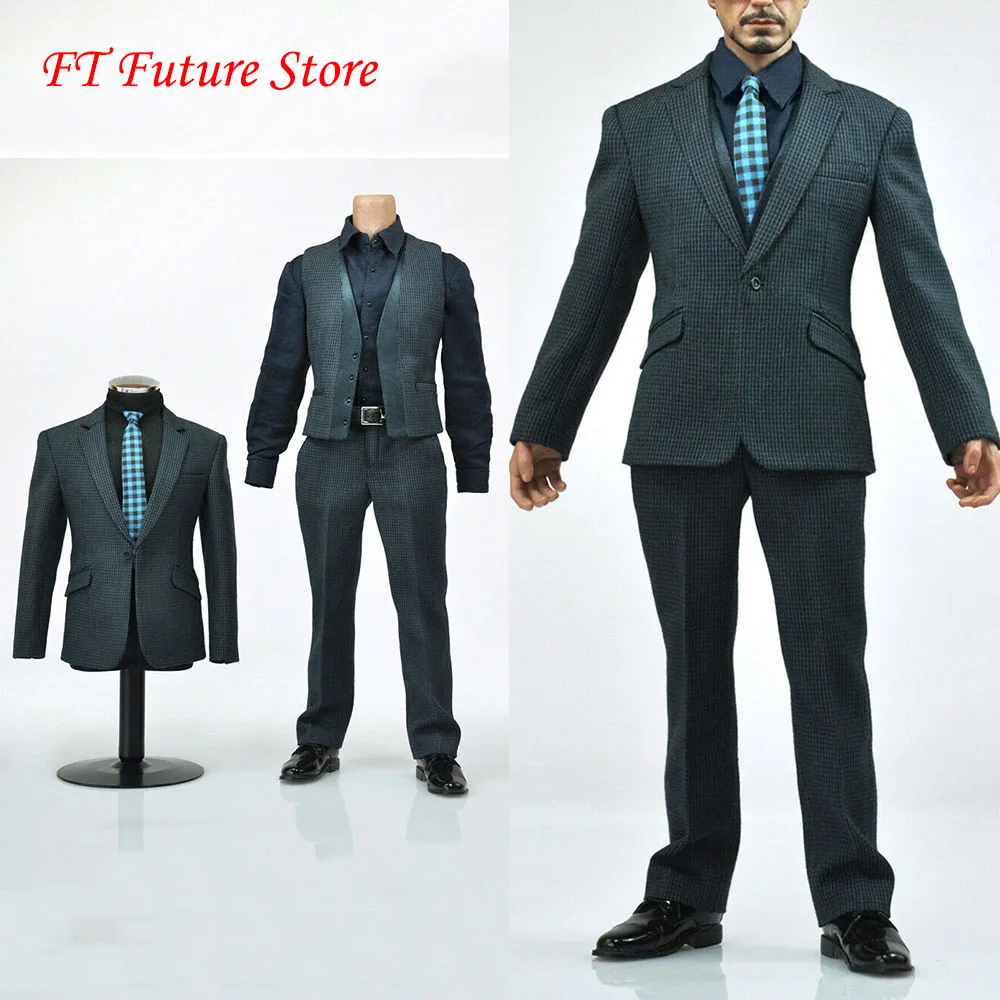 

In Stock 1/6 Scale Male Figure Accessory POPTOYS X21 Tony Stark Business Suit Clothes Set for 12'' Action Figure Body Toy