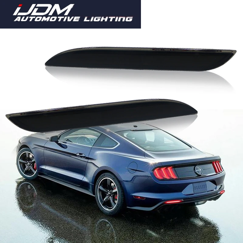 iJDM 12V Red LED Car Rear Bumper Reflector Lights For 2015-2017 Ford Mustang Tail/Brake Lights Rear Fog Lamps Turn Signal Lights