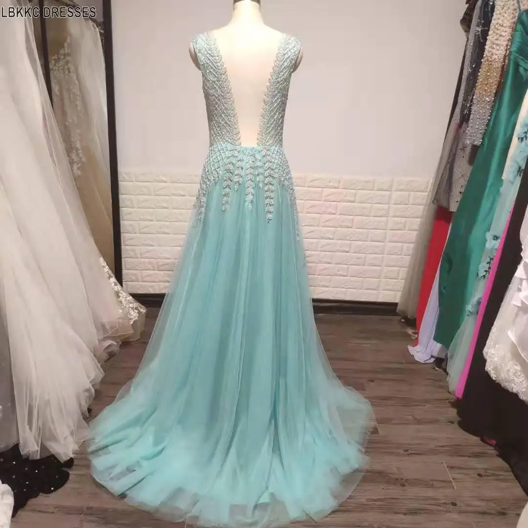 Бисерные Длинные Выпускные платья 2019 Роскошные Vestidos De Gala сексуальные с открытой