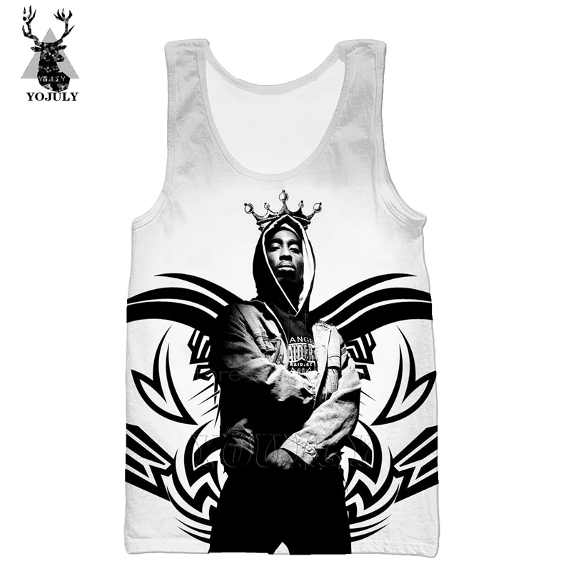 11 Legends Of хип-хоп рэппер 2pac жилет Мода off white Мужская 3d печать повседневная майка Мужская Уличная мускулаторная спортивная одежда V09 - Цвет: 11