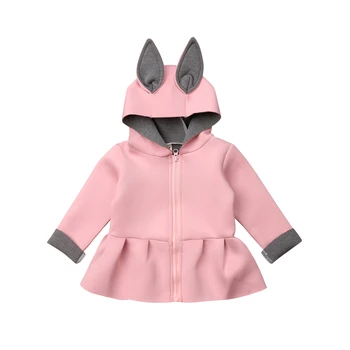 

Toddler Baby Girl Clothes Jackets Cute Hooded Coat Jacket Winter Warm Toddler Kids Rabbit Ear Hoodies Jackets Outfits Clothes