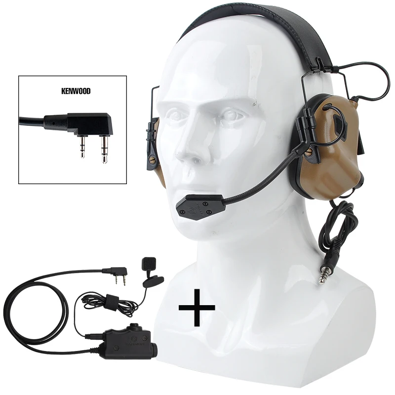 EARMOR M32 MOD3 тактическая гарнитура и M52 PTT один комплект подходит для военных и стрельбы шумоподавления наушники Расширение