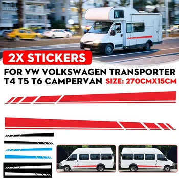 

2pcs RV Side Stripes Decal Stickers Motorhome DIY Decor Camper Van For VW Transporter T4 T5 T6