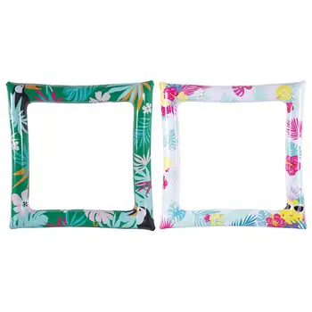 

2Pcs PVC Inflatable Photo Frame With Colorful Patterns For Home Decoration Family Party Decoration Photo Props