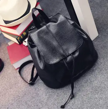 

2020 New Fashion Women's Mini Backpack Luxury Soft PU Leather Black Backpack Bagpack Small School Bags for Girls Travel Bags