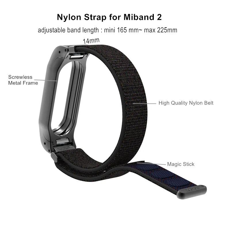 Нейлоновый ремешок для смарт браслета Mi Band 2|for xiaomi mi band|mi band 2 strapmi bracelet strap |