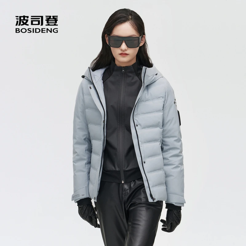 BOSIDENG Chaqueta ligera con capucha para mujer, abrigo de plumas de ganso, a prueba de viento, alta calidad, de - AliExpress
