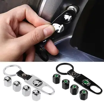 

Car Styling Car Valve Caps Wheel Tire Stem Cover Protection For Skoda Yeti Superb Kodiak Fabia 2 Octavia 2 A7 A5 Karoq Kamiq