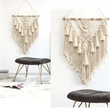 

Woven Bohemian Wall Decor Craft Gift Beautiful Blanket Decor Macrame Wall Hanging Woven Tapestry Handmade Comfortable Economic
